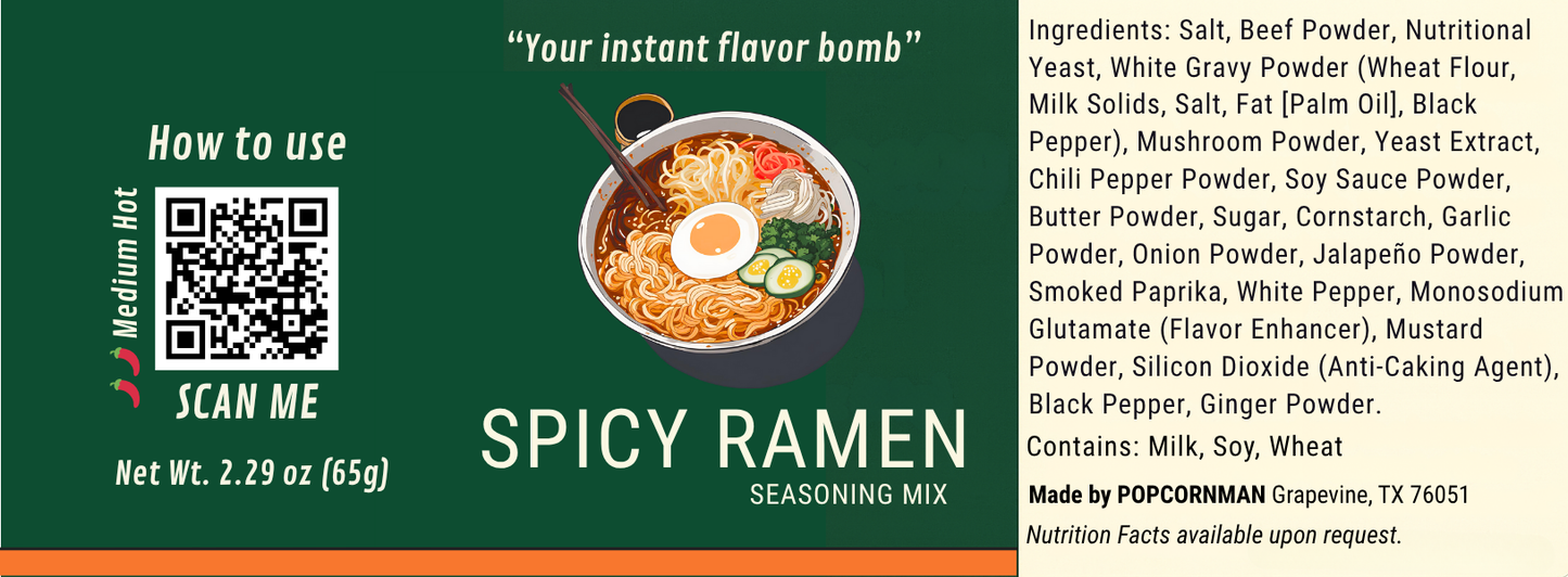 SPICY RAMEN SEASONING MIX – Two Bottle Bundle (Free Shipping)